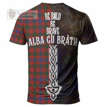 Ross Tartan Family Crest T-Shirt Alba Gu Brath Be Brave Lion Ancient Style