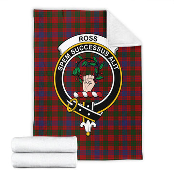 Ross Tartan Blanket with Family Crest