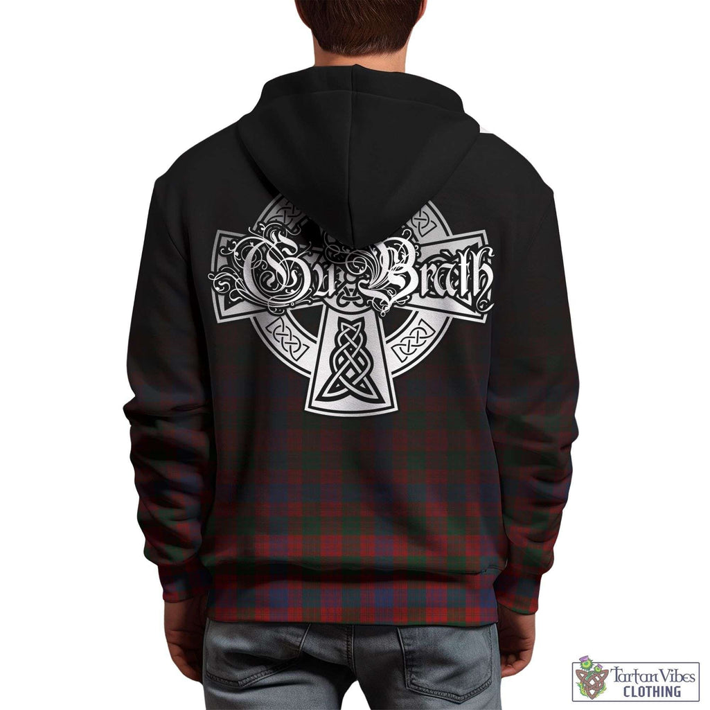Tartan Vibes Clothing Ross Tartan Hoodie Featuring Alba Gu Brath Family Crest Celtic Inspired