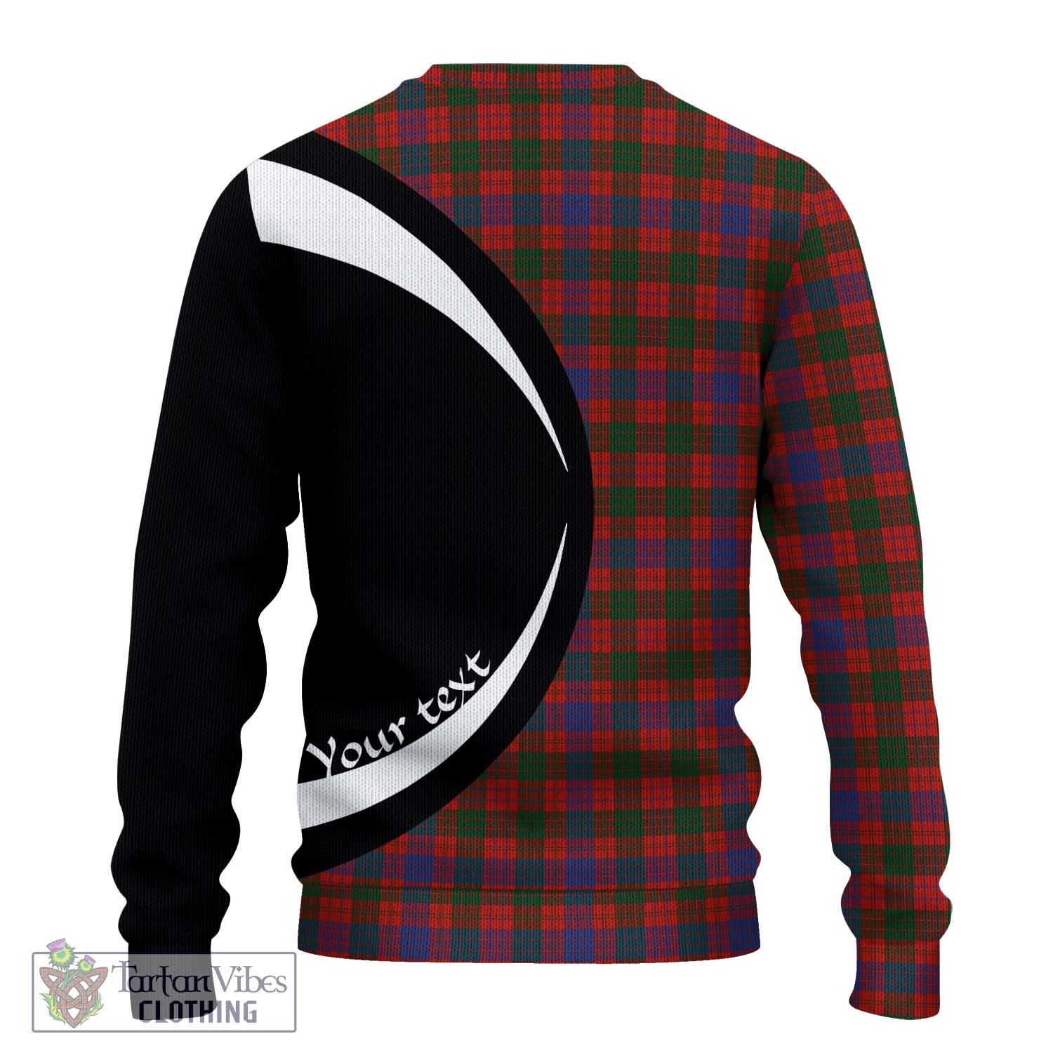 Ross Tartan Knitted Sweater with Family Crest Circle Style - Tartan Vibes Clothing