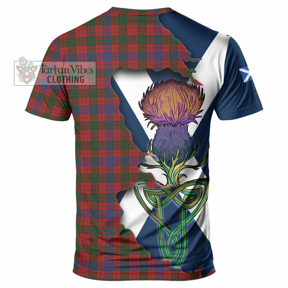 Tartan Vibes Clothing Ross Tartan Family Crest T-Shirt Scottish Thistle Celtic Inspired