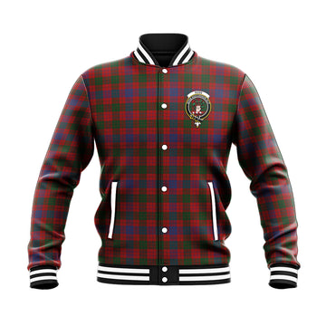 Ross Tartan Baseball Jacket with Family Crest