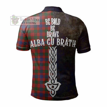 Ross Tartan Family Crest Polo Shirt Alba Gu Brath Be Brave Lion Ancient Style