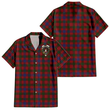 Ross Tartan Hawaiian Shirt with Family Crest