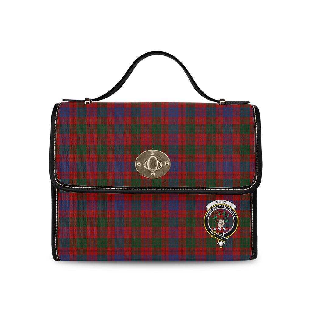 ross-tartan-leather-strap-waterproof-canvas-bag-with-family-crest