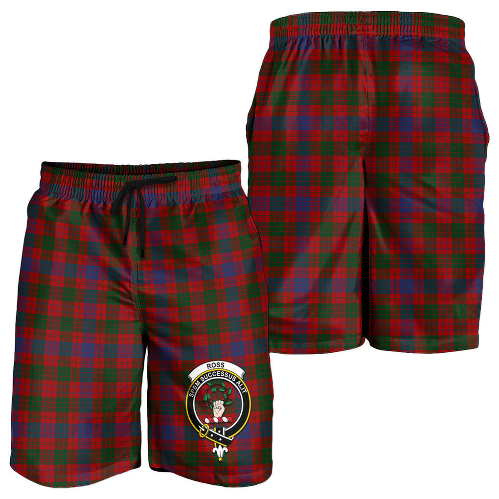 ross-tartan-mens-shorts-with-family-crest