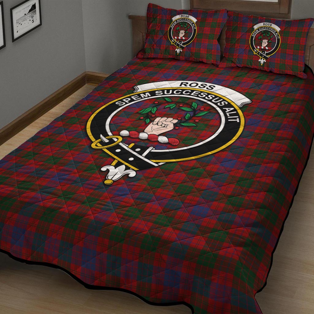 Ross Tartan Quilt Bed Set with Family Crest