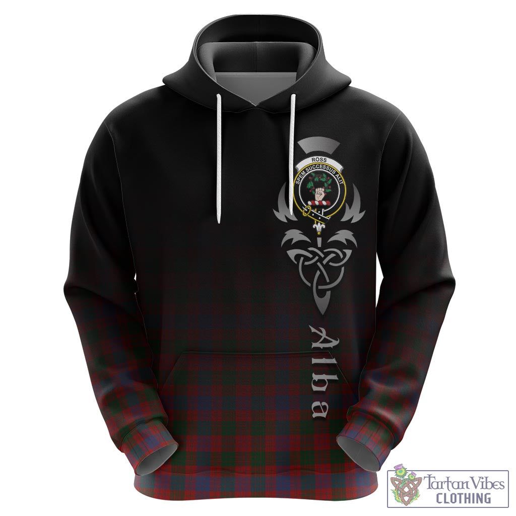 Tartan Vibes Clothing Ross Tartan Hoodie Featuring Alba Gu Brath Family Crest Celtic Inspired