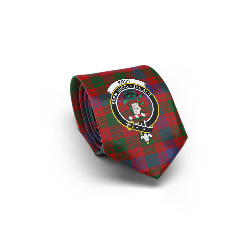 Ross Tartan Classic Necktie with Family Crest - Tartan Vibes Clothing
