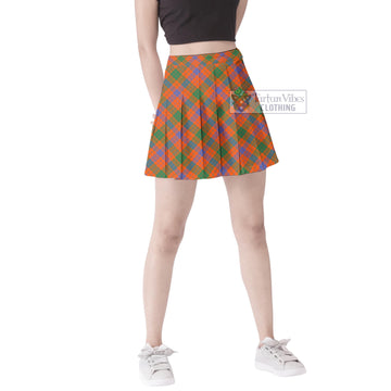 Ross Ancient Tartan Women's Plated Mini Skirt