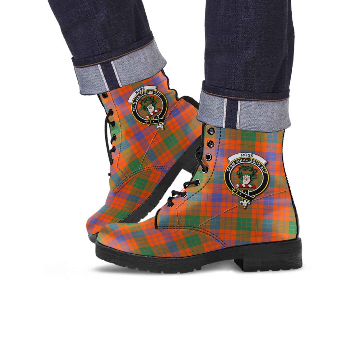 ross-ancient-tartan-leather-boots-with-family-crest