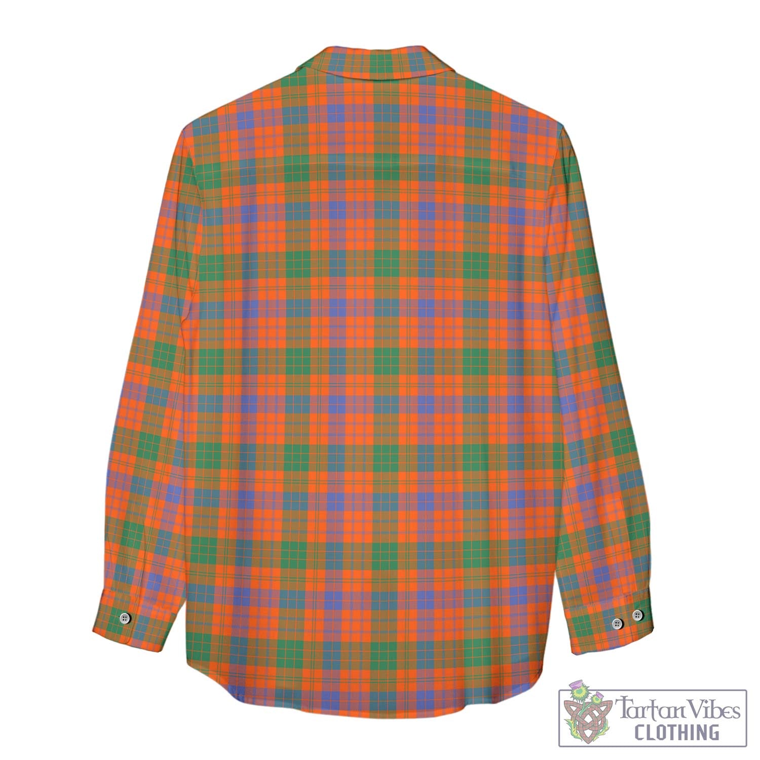 Tartan Vibes Clothing Ross Ancient Tartan Womens Casual Shirt with Family Crest