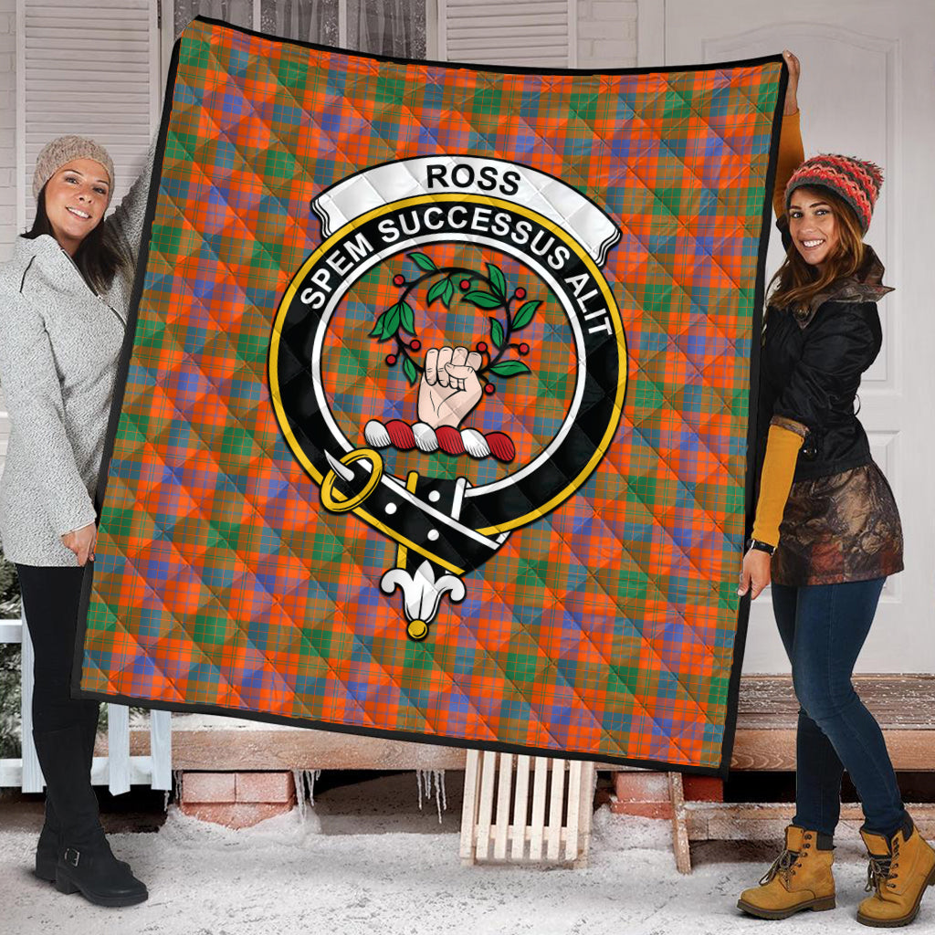 ross-ancient-tartan-quilt-with-family-crest