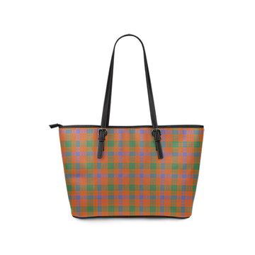 Ross Ancient Tartan Leather Tote Bag