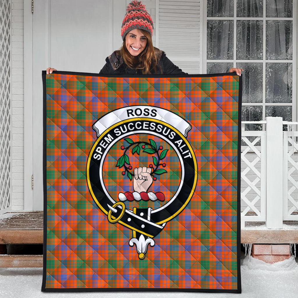 ross-ancient-tartan-quilt-with-family-crest