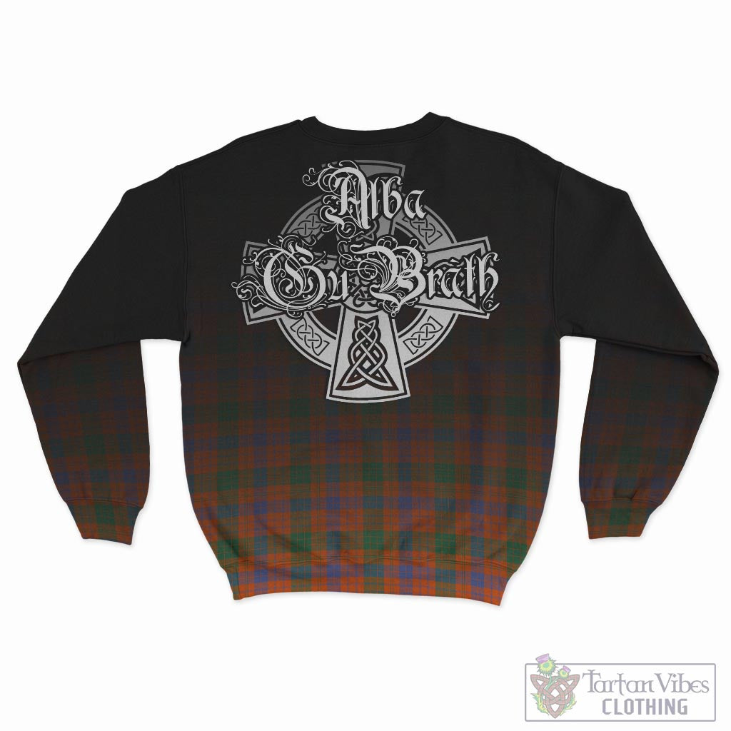 Tartan Vibes Clothing Ross Ancient Tartan Sweatshirt Featuring Alba Gu Brath Family Crest Celtic Inspired