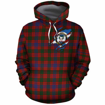 Ross Clan Crest In Me Tartan Cotton Hoodie Scotland Flag Style