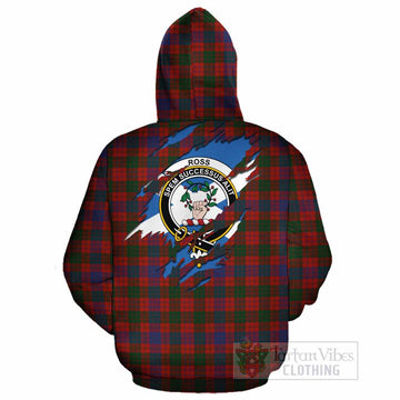 Ross Clan Crest In Me Tartan Cotton Hoodie Scotland Flag Style