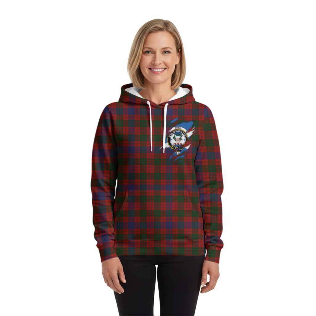 Ross Clan Crest In Me Tartan Hoodie Scotland Flag Style