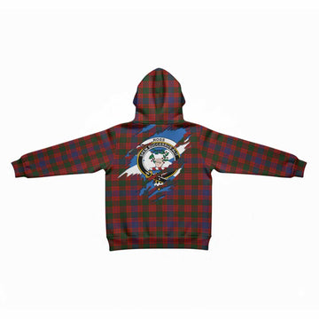 Ross Clan Crest In Me Tartan Kid Hoodie Scotland Flag Style