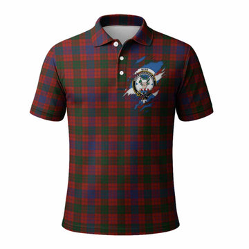 Ross Clan Crest In Me Tartan Polo Shirt Scotland Flag Style