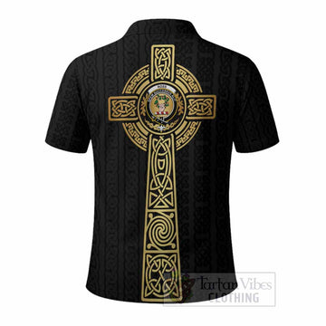 Ross Clan Crest Polo Shirt with Celtic Tree of Life Inspired