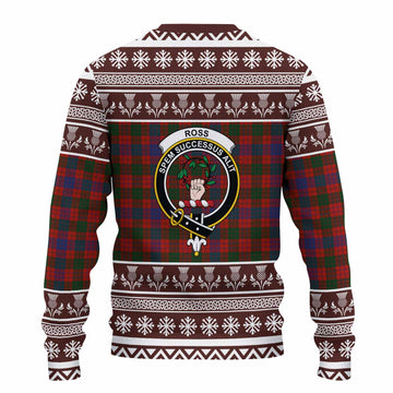 Ross Clan Tartan Christmas Ugly Sweater with Family Crest - Tartan Vibes Clothing