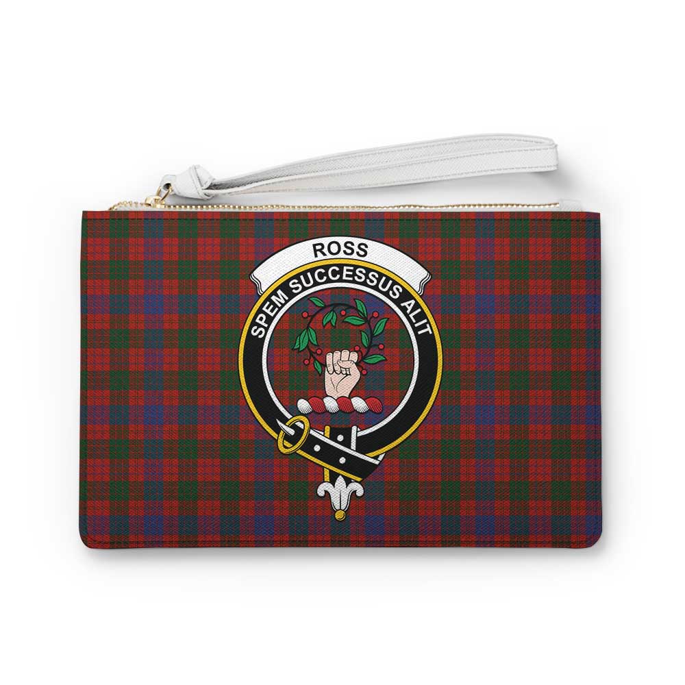 Tartan Vibes Clothing Ross Family Crest Tartan Clutch Bag