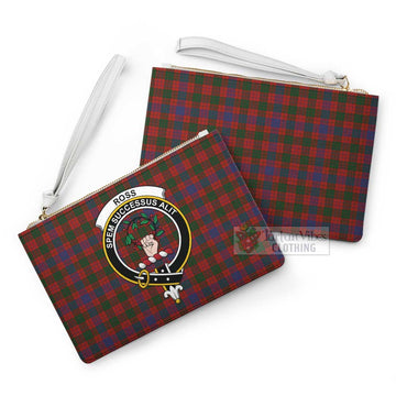 Ross Family Crest Tartan Clutch Bag
