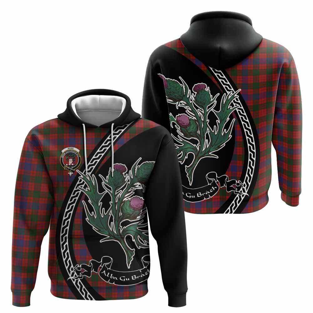 Ross Family Crest Tartan Hoodie Alba Thistle Inspired - Tartan Vibes Clothing