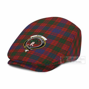 Ross Family Crest Tartan Jeff Cap, Tartan Flat Cap