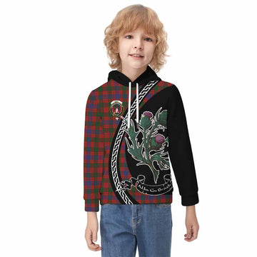 Ross Family Crest Tartan Kid Hoodie Alba Thistle Inspired