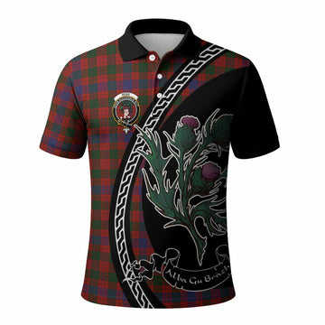 Ross Family Crest Tartan Polo Shirt Alba Thistle Inspired