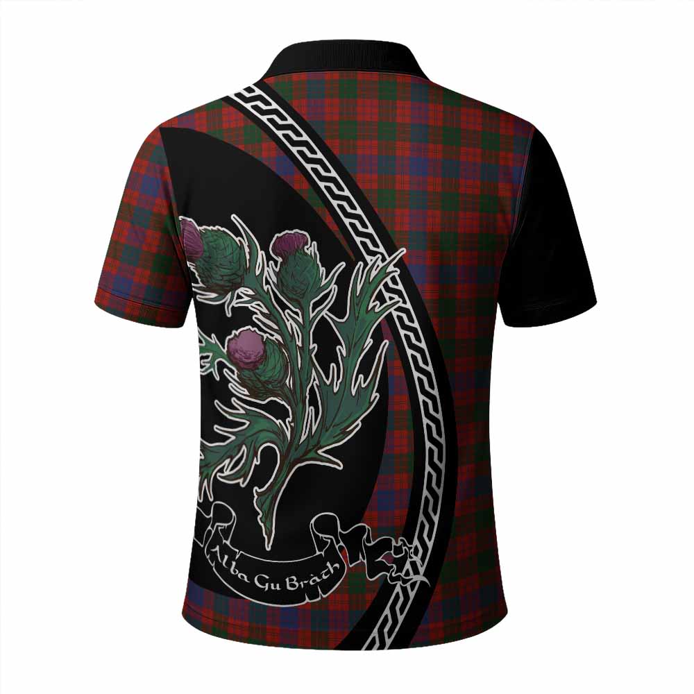 Ross Family Crest Tartan Polo Shirt Alba Thistle Inspired - Tartan Vibes Clothing