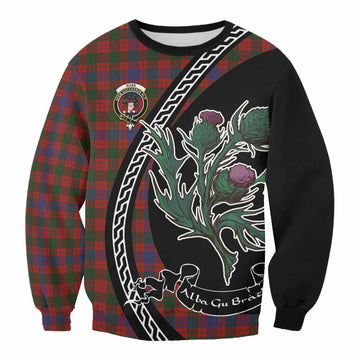 Ross Family Crest Tartan Sweatshirt Alba Thistle Inspired