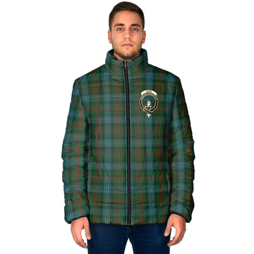 Ross Hunting Tartan Padded Jacket with Family Crest