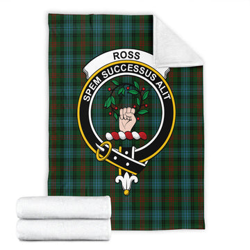 Ross Hunting Tartan Blanket with Family Crest