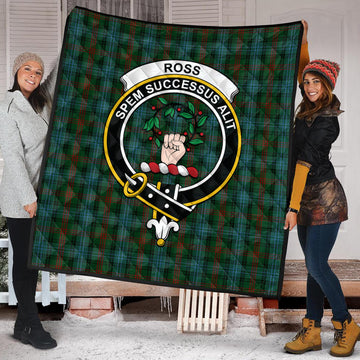 ross-hunting-tartan-quilt-with-family-crest
