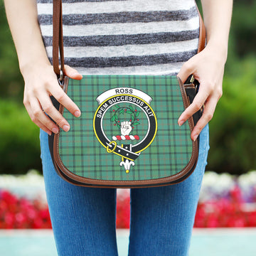 Ross Hunting Ancient Tartan Saddle Bag with Family Crest