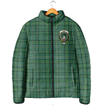 Ross Hunting Ancient Tartan Padded Jacket with Family Crest