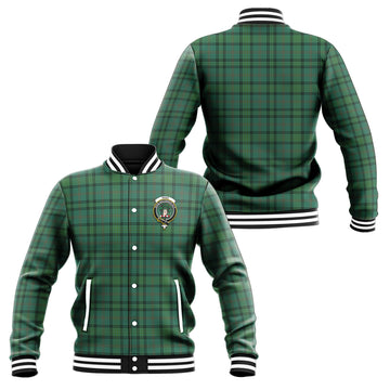 Ross Hunting Ancient Tartan Baseball Jacket with Family Crest