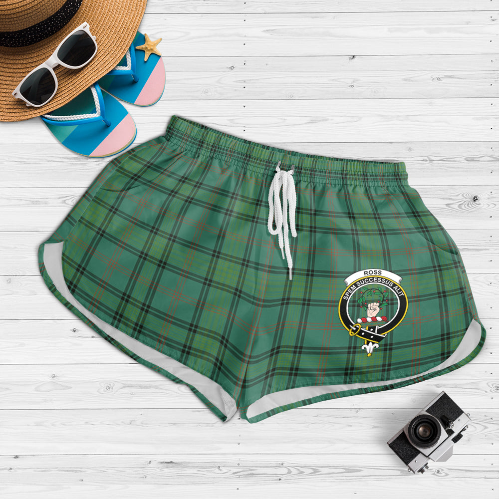 ross-hunting-ancient-tartan-womens-shorts-with-family-crest