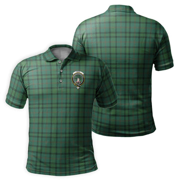 Ross Hunting Ancient Tartan Men's Polo Shirt with Family Crest