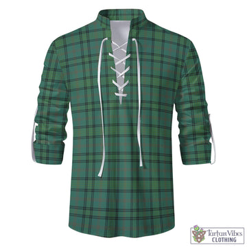 Ross Hunting Ancient Tartan Men's Scottish Traditional Jacobite Ghillie Kilt Shirt