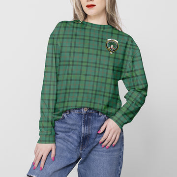 Ross Hunting Ancient Tartan Sweatshirt with Family Crest