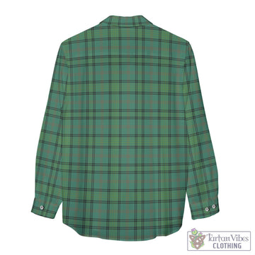 Ross Hunting Ancient Tartan Womens Casual Shirt with Family Crest