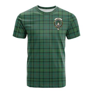 Ross Hunting Ancient Tartan T-Shirt with Family Crest