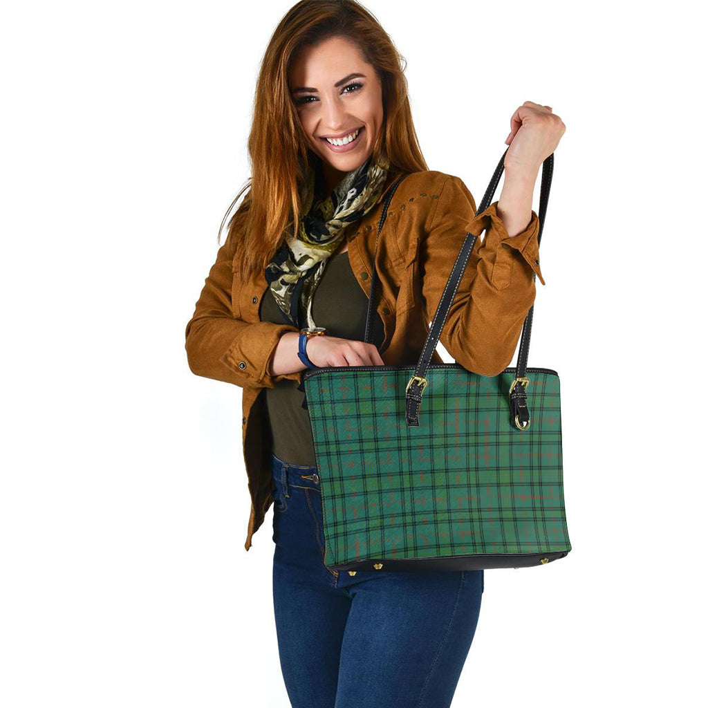 ross-hunting-ancient-tartan-leather-tote-bag