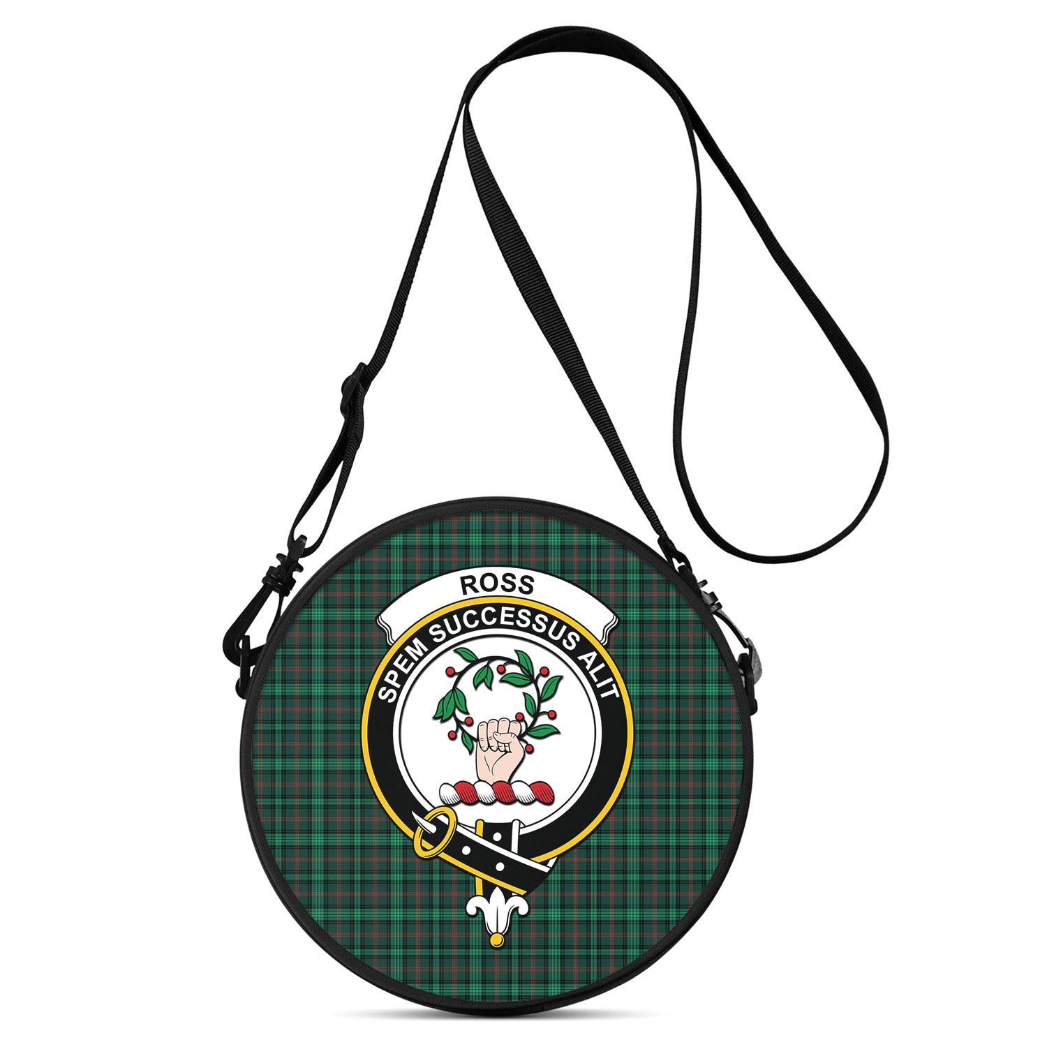 ross-hunting-modern-tartan-round-satchel-bags-with-family-crest