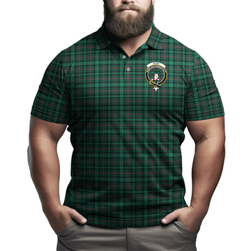 Ross Hunting Modern Tartan Men's Polo Shirt with Family Crest